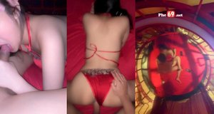 Lên đỉnh cùng em người yêu mặc đồ lót đỏ siêu sexy